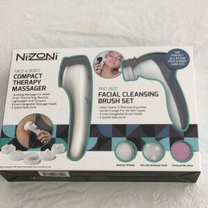 Black and White Facial Cleansing Brush Set Grooming Tool